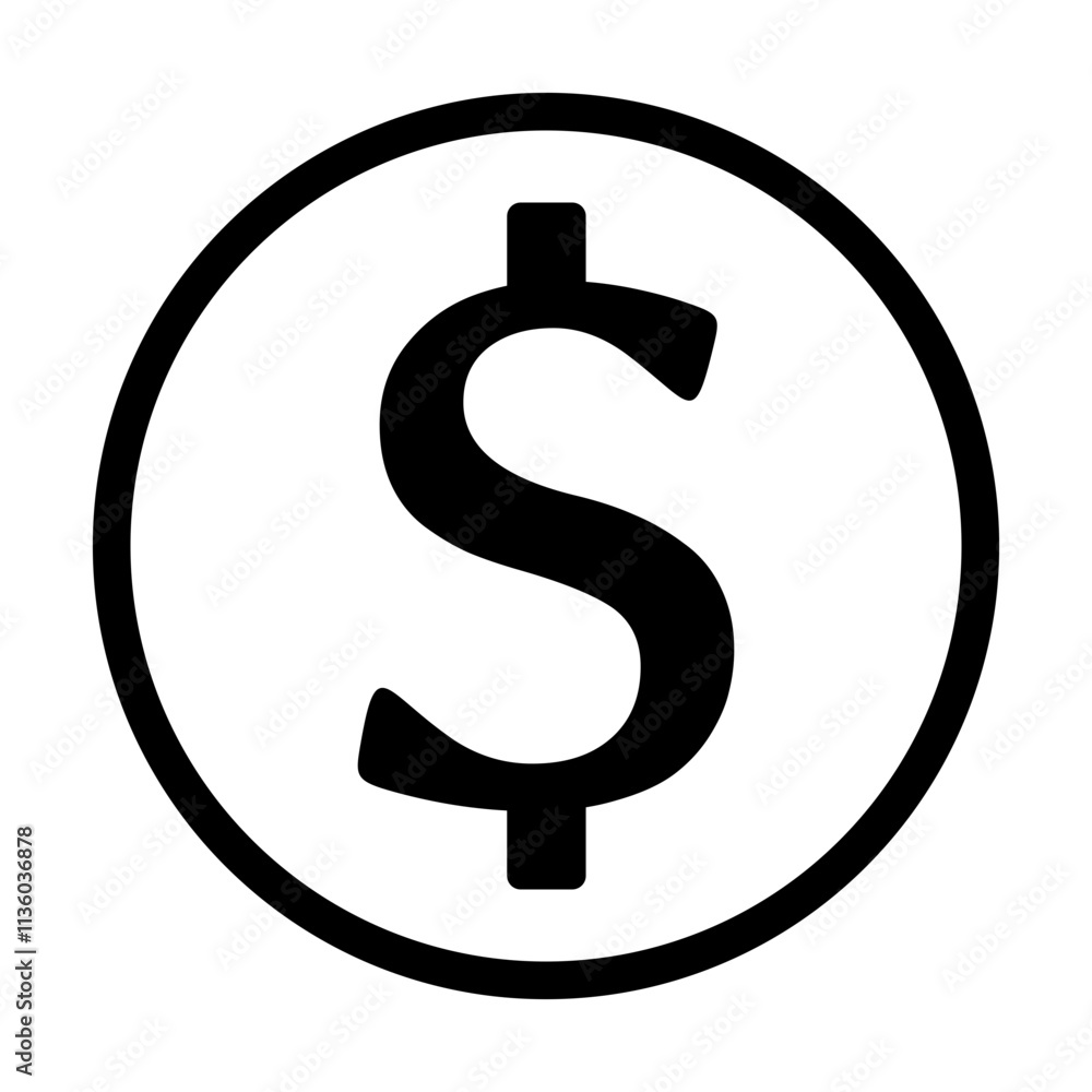 symbol dolara ikona, grafika wektorowa symbol dolara ikona, grafika wektorowa