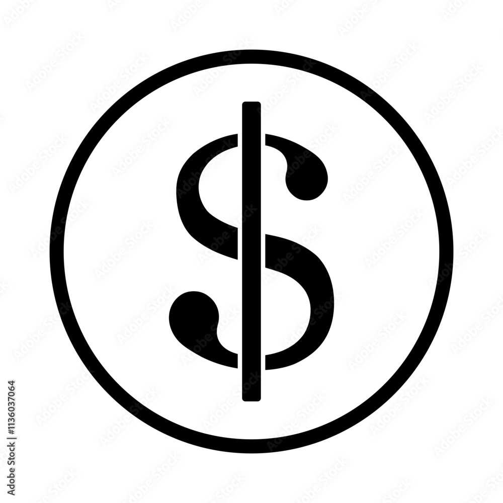 symbol dolara ikona, grafika wektorowa symbol dolara ikona, grafika wektorowa