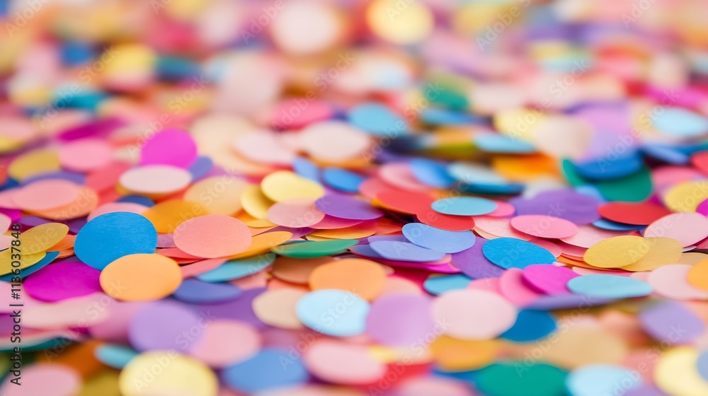 Colorful Confetti Dots in CloseUp Creating a Festive Party Atmosphere : Generative AI Colorful Confetti Dots in CloseUp Creating a Festive Party Atmosphere : Generative AI
