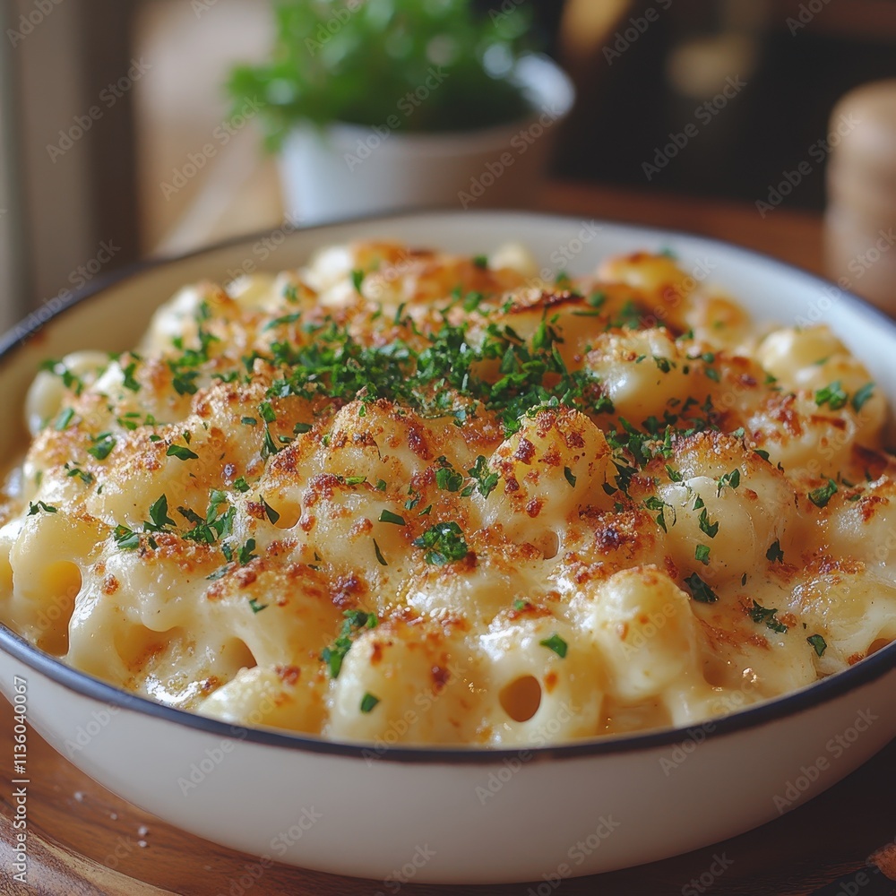 Bowl of Creamy Mac and Cheese Offering Comfort and Rich Flavor Bowl of Creamy Mac and Cheese Offering Comfort and Rich Flavor