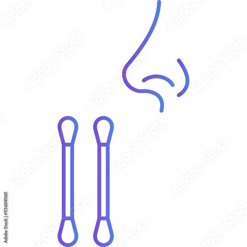 Cotton swabs vector icon 