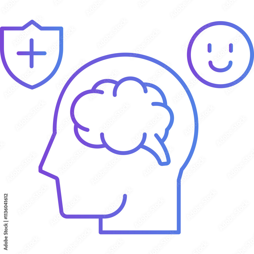 Mental health vector icon Mental health vector icon