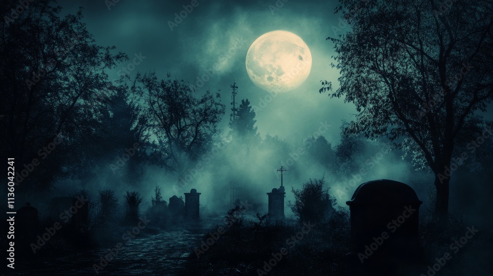 skull fog in dark halloween background skull fog in dark halloween background