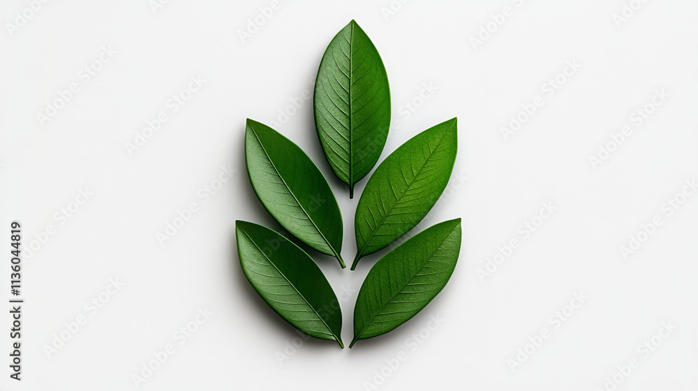 Green Leaves Pattern: Nature's Embrace Green Leaves Pattern: Nature's Embrace