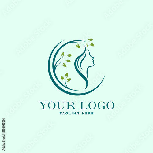 Logo of woman living with nature