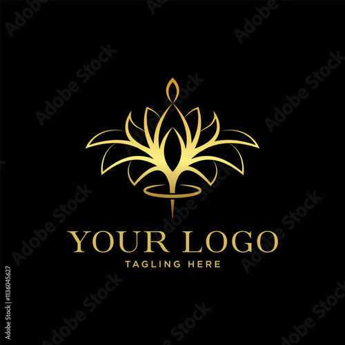 Elegant and modern floral logo.