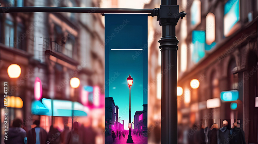 Lamp Post Banner Mockup with blank label
Lamp Post Banner Mockup with blank label