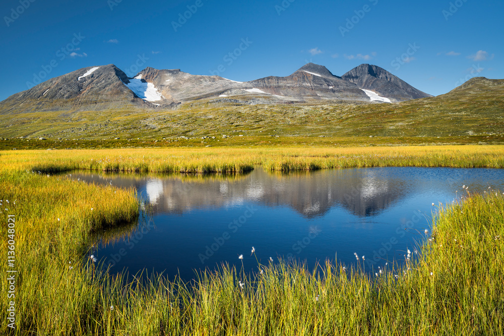 Bergmassiv Akka, Sarek Nationalpark, Lappland, Schweden, Europa