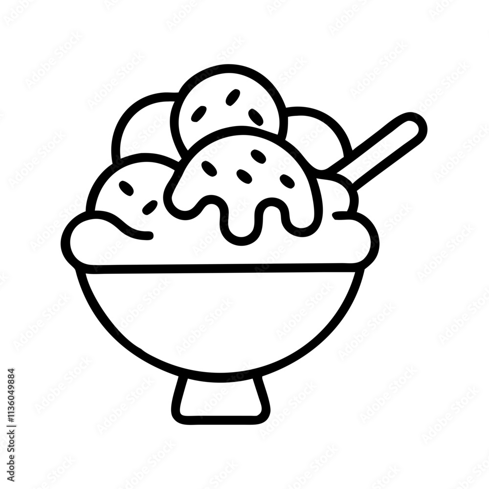 ice cream with candy toppings icon, ice cream day line art, ice cream icon - simple black line art icon of ice cream with candy toppings, symbolizing ice cream day celebrations. ice cream vector art. ice cream with candy toppings icon, ice cream day line art, ice cream icon - simple black line art icon of ice cream with candy toppings, symbolizing ice cream day celebrations. ice cream vector art.