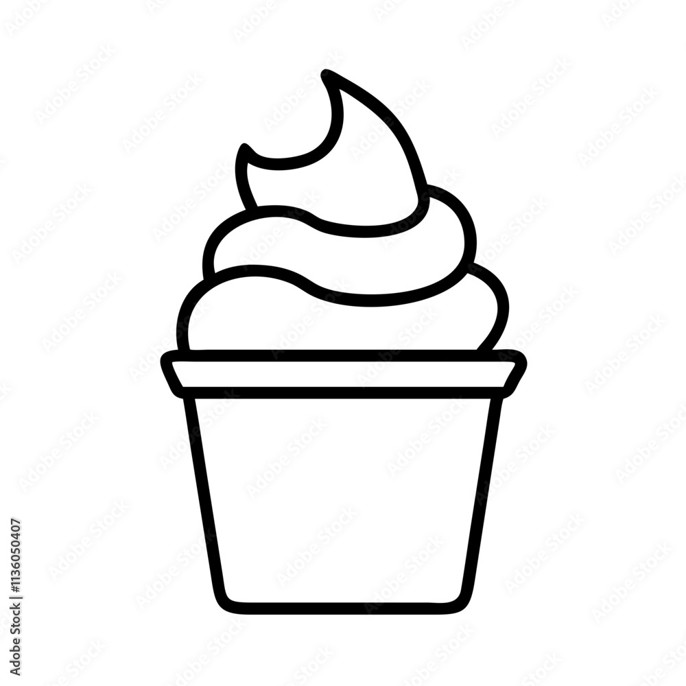 soft serve in a swirl cup icon, ice cream day line art, ice cream icon - simple black line art icon of soft serve in a swirl cup, symbolizing ice cream day celebrations. ice cream vector art. soft serve in a swirl cup icon, ice cream day line art, ice cream icon - simple black line art icon of soft serve in a swirl cup, symbolizing ice cream day celebrations. ice cream vector art.