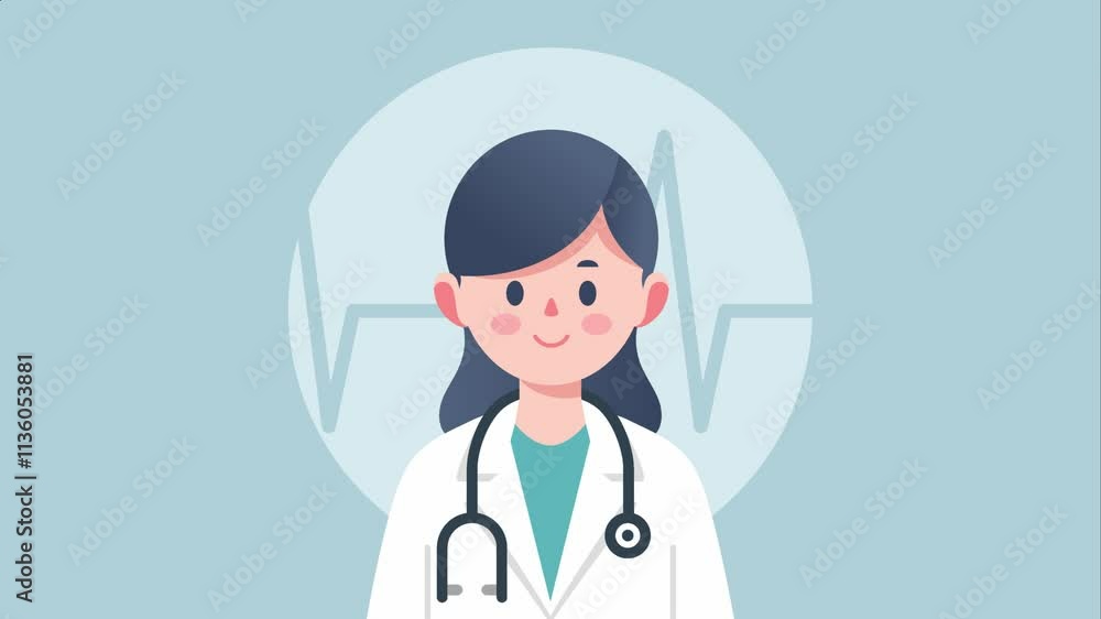 Young Female Doctor, Medical Worker HD Animation Young Female Doctor, Medical Worker HD Animation