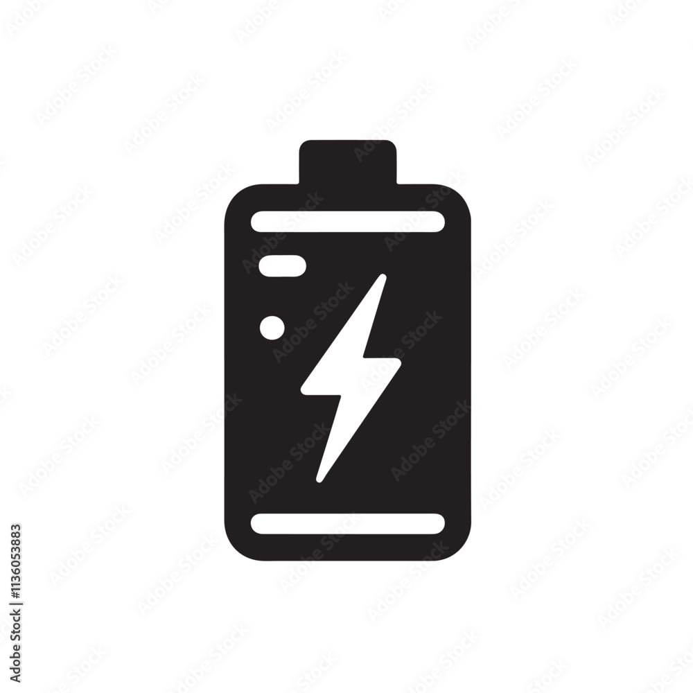 battery charge icon silhouette vector illustration battery charge icon silhouette vector illustration