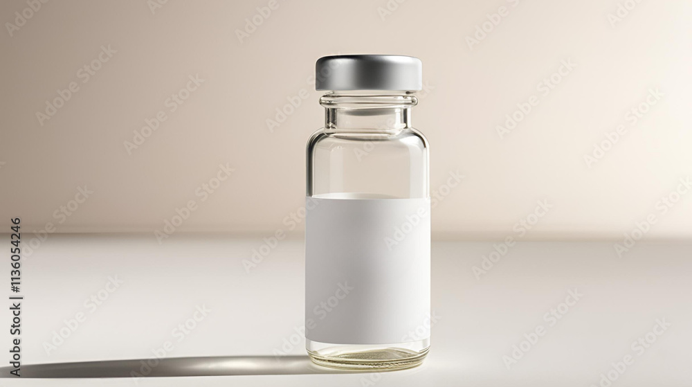 Vaccine Glass Vial Medical Bottle Mockup with blank label
Vaccine Glass Vial Medical Bottle Mockup with blank label
