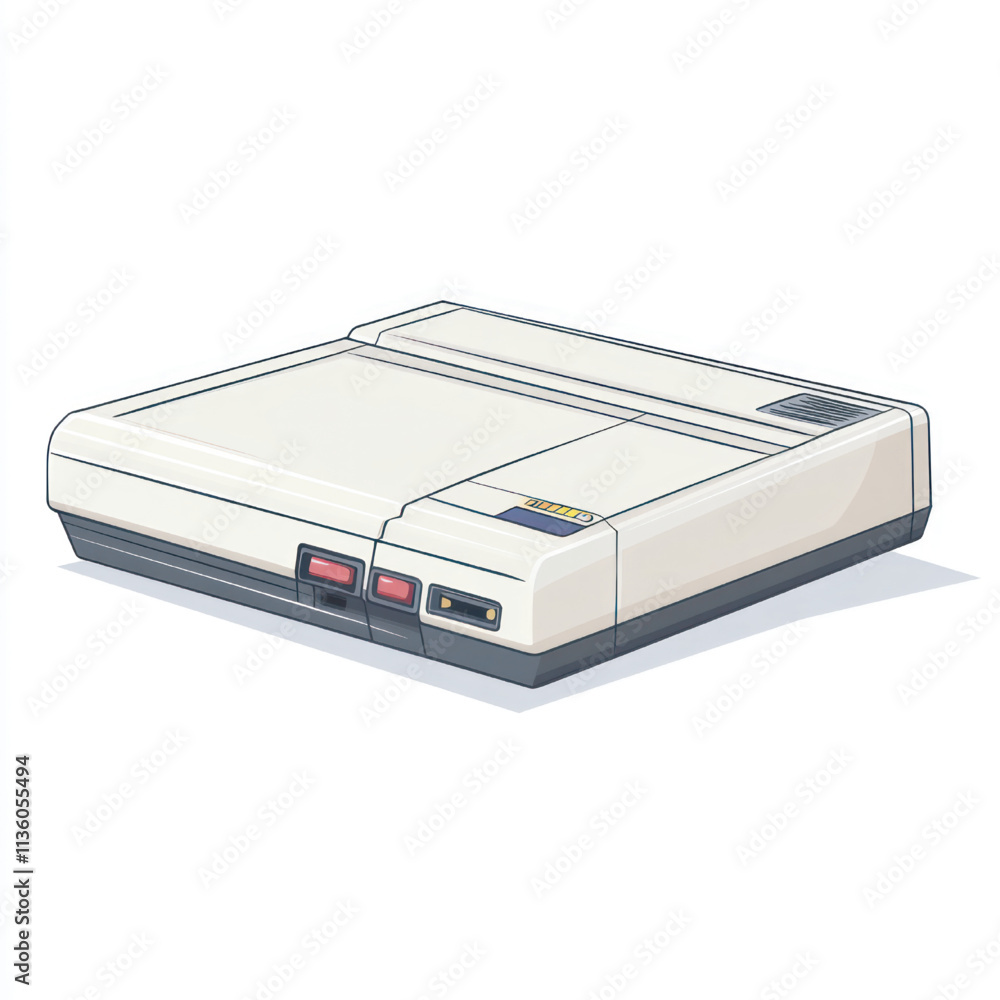 side view of a minimalist console game side view of a minimalist console game