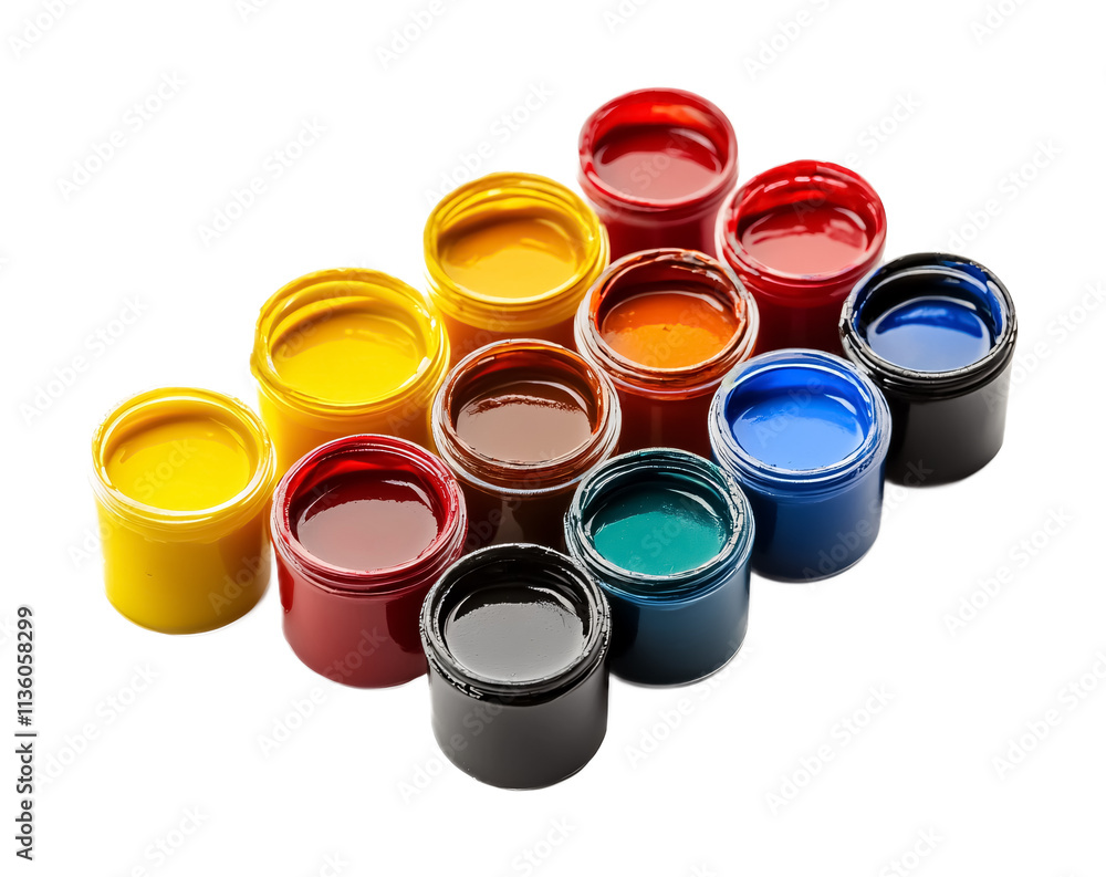 Oil Paints for Professional Art & Technique - Isolated on White Background Oil Paints for Professional Art & Technique - Isolated on White Background