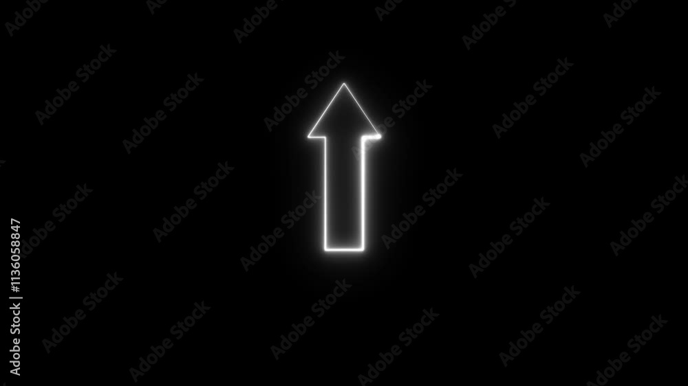 abstract glowing neon directional arrow illustration 4k. Glowing neon directional arrow sign . abstract glowing neon directional arrow illustration 4k. Glowing neon directional arrow sign .