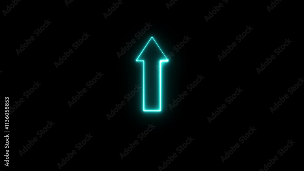abstract glowing neon directional arrow illustration 4k. Glowing neon directional arrow sign . abstract glowing neon directional arrow illustration 4k. Glowing neon directional arrow sign .
