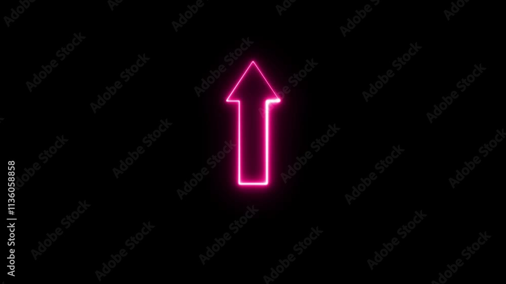 abstract glowing neon directional arrow illustration 4k. Glowing neon directional arrow sign . abstract glowing neon directional arrow illustration 4k. Glowing neon directional arrow sign .