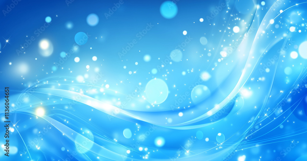 Blue background with glowing light lines and curved shapes, vector illustration Blue background with glowing light lines and curved shapes, vector illustration