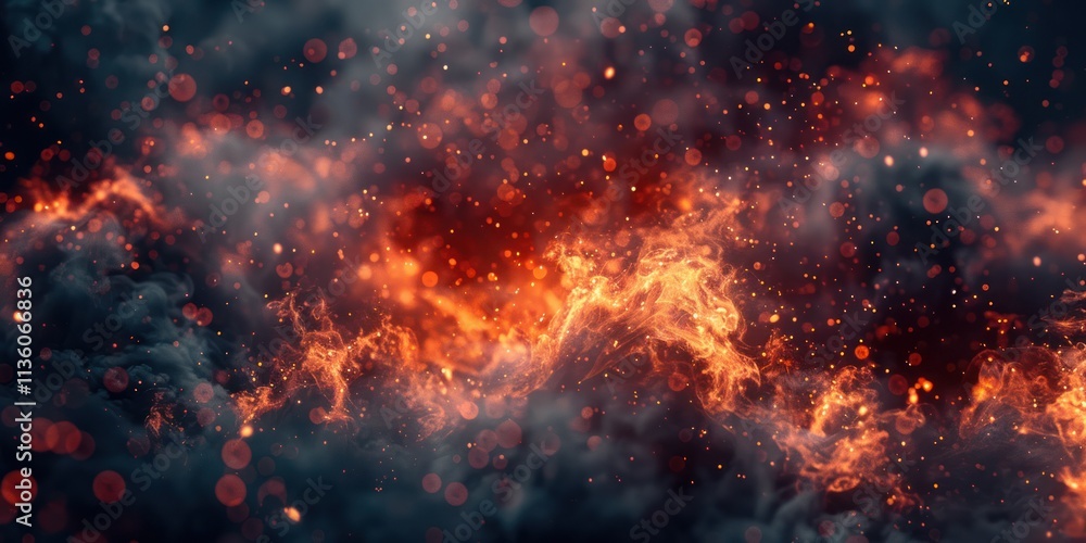 A fiery explosion of orange and red hues against a dark backdrop evoking a sense of intensity and drama. A fiery explosion of orange and red hues against a dark backdrop evoking a sense of intensity and drama.