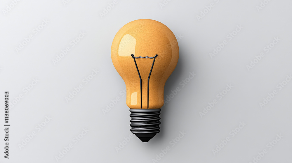 Lightbulb Moment: A single, yellow lightbulb stands out against a plain background, symbolizing inspiration, innovation, and new ideas. Lightbulb Moment: A single, yellow lightbulb stands out against a plain background, symbolizing inspiration, innovation, and new ideas.