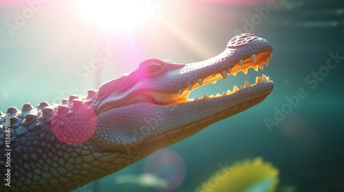 crocodile in the water