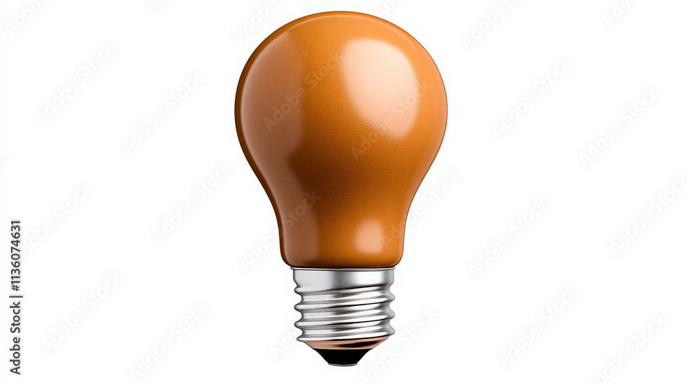 Orange Light Bulb: A single, vibrant orange light bulb stands out against a clean background, its warm glow symbolizing creativity, innovation, and the potential for new ideas. Orange Light Bulb: A single, vibrant orange light bulb stands out against a clean background, its warm glow symbolizing creativity, innovation, and the potential for new ideas.