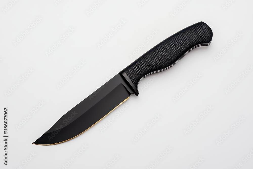Clean solid-color metal knife mock up showcasing sleek design and functionality Clean solid-color metal knife mock up showcasing sleek design and functionality