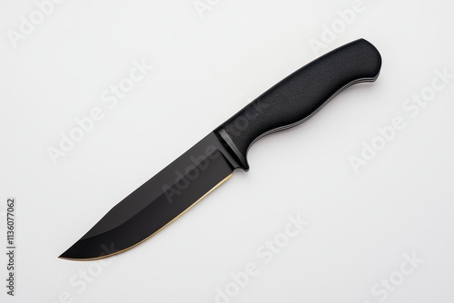 Clean solid-color metal knife mock up showcasing sleek design and functionality