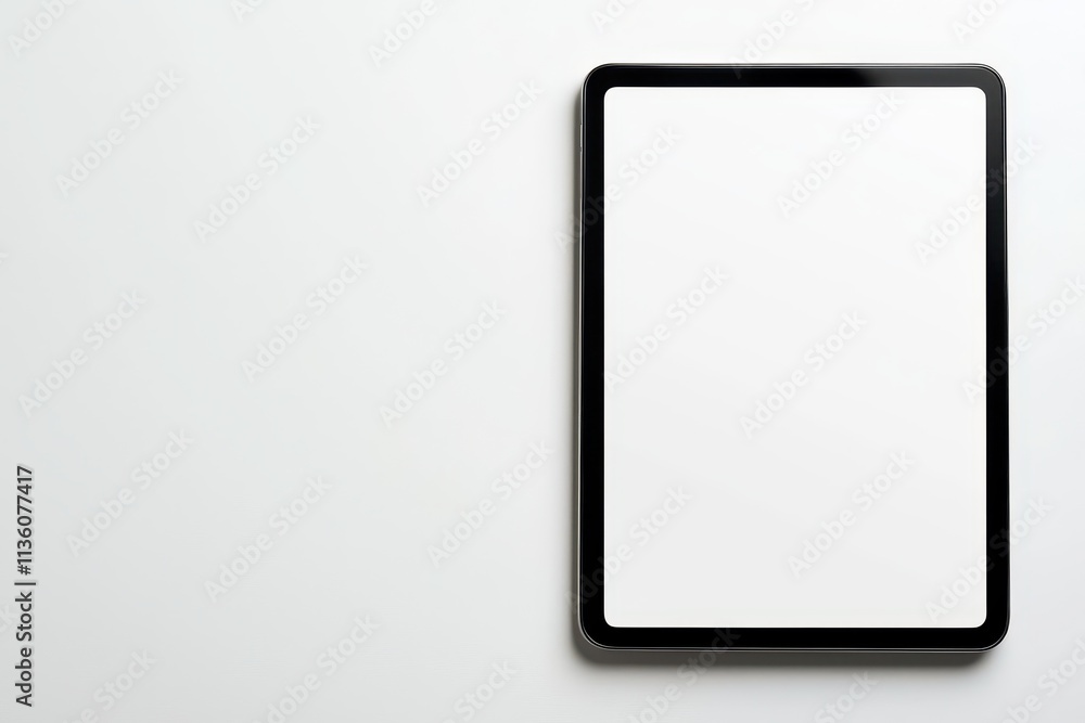 Solid-color tablet mock up on a clean white background for design presentations