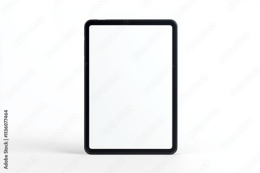 Solid-color tablet mock up showcasing a clean and modern design for digital presentations Solid-color tablet mock up showcasing a clean and modern design for digital presentations