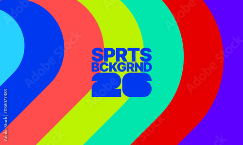 Background for sports event, competition or cup. World Championship 2026. Design with geometric shapes for poster, layout, template. 