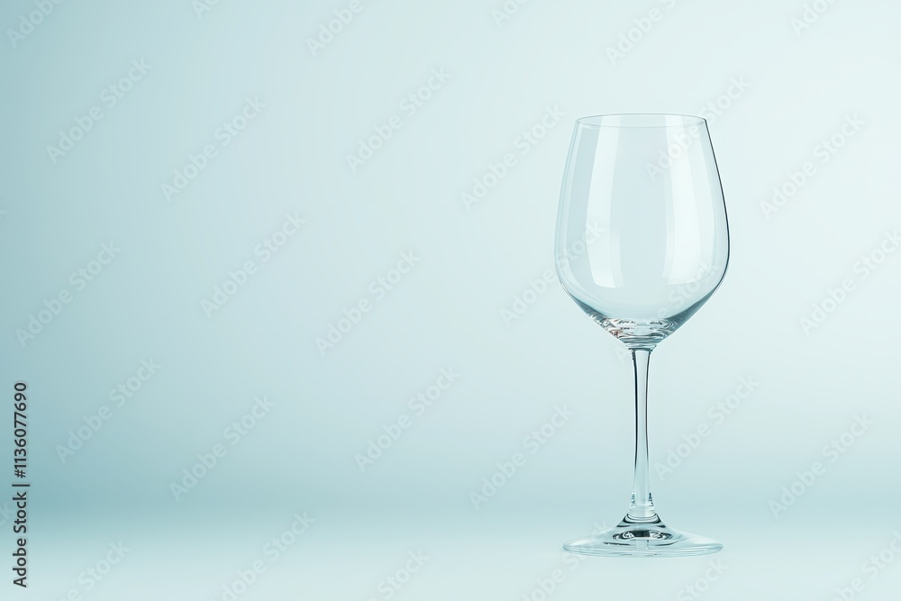 Elegant and simple solid-color wine glass mock up for versatile design applications Elegant and simple solid-color wine glass mock up for versatile design applications