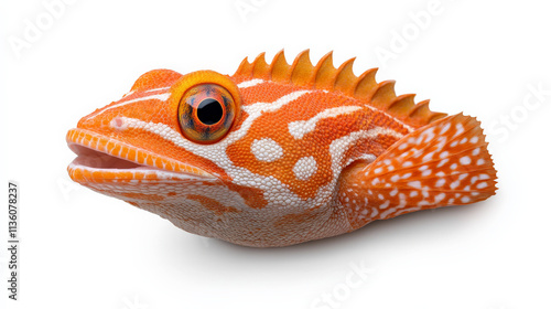 Orange Roughy Portrait: A captivating close-up of an orange roughy fish, showcasing its vibrant colors, unique texture, and expressive features. photo