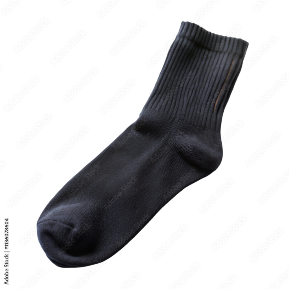 Black sock isolated on transparent background Black sock isolated on transparent background