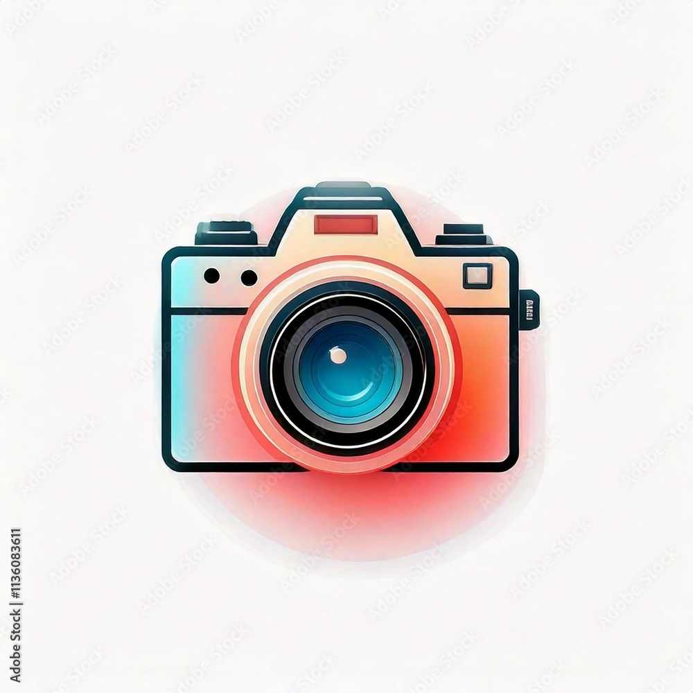 camera on white background camera on white background