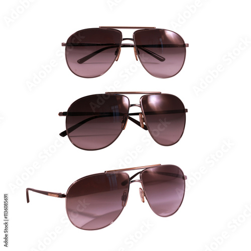 Aviator Sunglasses isolated on white background