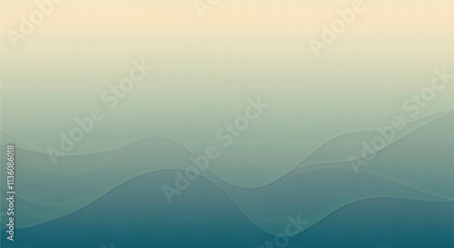 Serene Teal Landscape: Abstract gradient background with flowing teal and beige mountains, evoking a sense of calm and tranquility. Perfect for presentations, websites.
