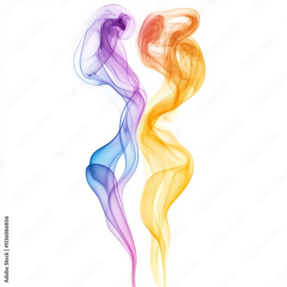 Smoke trails on white Smoke trails on white