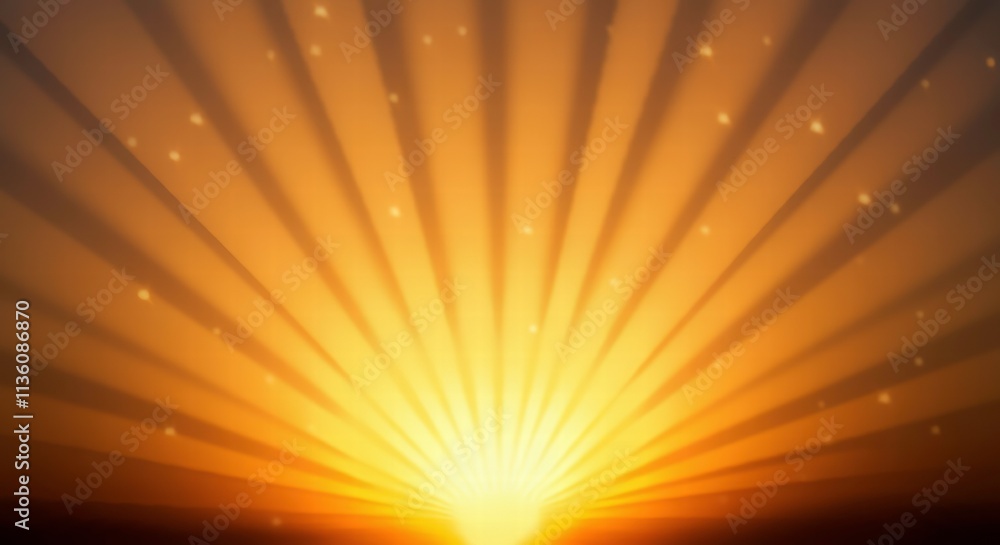 Obraz premium Golden Rays of Hope: A radiant sunrise bursts forth, illuminating the horizon with its warm, golden light, creating a mesmerizing backdrop of hope and new beginnings.