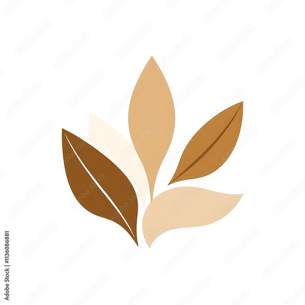 Autumnal Leaf Cluster: Abstract earthy tones Autumnal Leaf Cluster: Abstract earthy tones