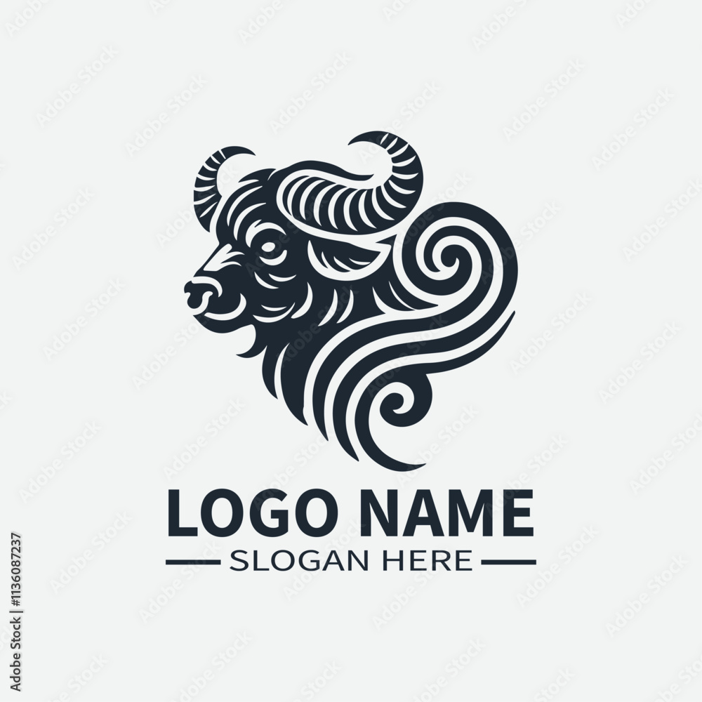 Ox Logo Design, Chinese Zodiac Logo, Year of the Ox Logo, Asian Culture Logo, Animal Logo Ox Logo Design, Chinese Zodiac Logo, Year of the Ox Logo, Asian Culture Logo, Animal Logo