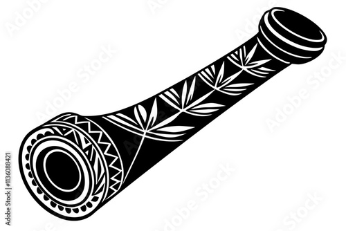 Indian Chillum vector art silhouette