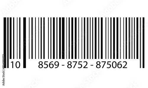 Barcode vector icon or bar code scan label for product price tag, Barcode vector icon with numbers. Easily editable	