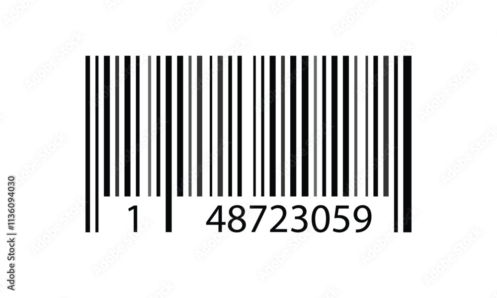 Barcode vector icon or bar code scan label for product price tag, Barcode vector icon with numbers. Easily editable Barcode vector icon or bar code scan label for product price tag, Barcode vector icon with numbers. Easily editable