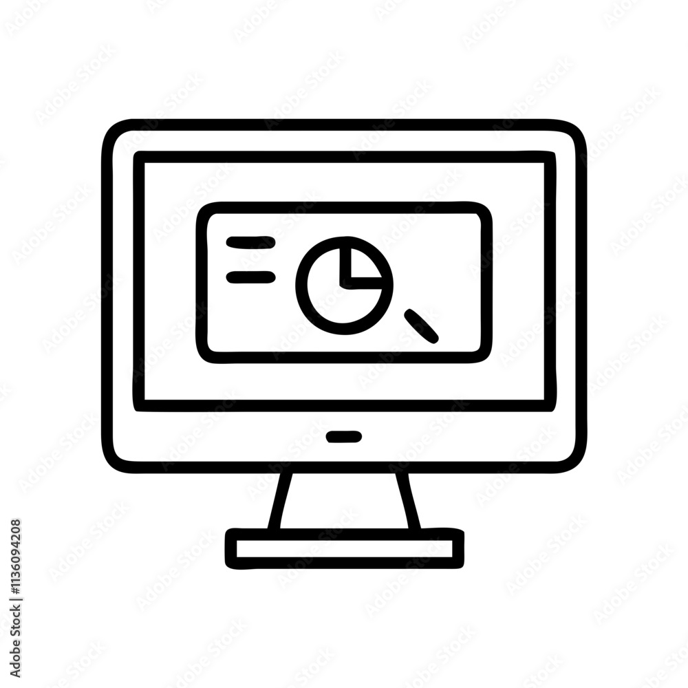 computer screen icon, back to school line art, education icon - simple black line art icon of computer screen, symbolizing back to school celebrations. education vector art. computer screen icon, back to school line art, education icon - simple black line art icon of computer screen, symbolizing back to school celebrations. education vector art.