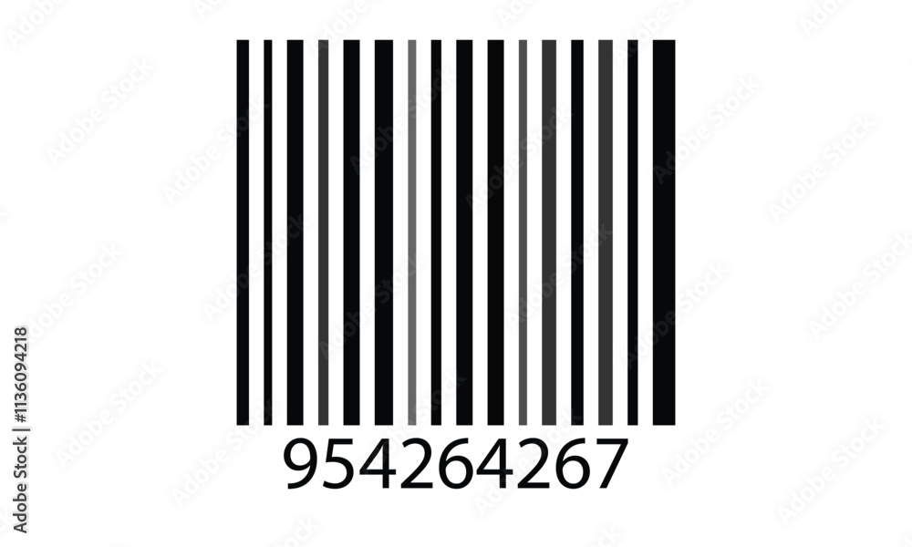 Barcode vector icon or bar code scan label for product price tag, Barcode vector icon with numbers. Easily editable Barcode vector icon or bar code scan label for product price tag, Barcode vector icon with numbers. Easily editable