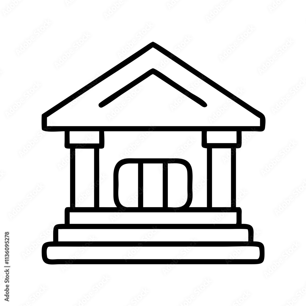 library icon, back to school line art, education icon - simple black line art icon of library, symbolizing back to school celebrations. education vector art. library icon, back to school line art, education icon - simple black line art icon of library, symbolizing back to school celebrations. education vector art.