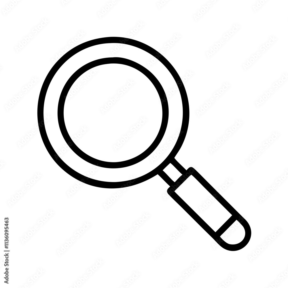 magnifying glass icon, back to school line art, education icon - simple black line art icon of magnifying glass, symbolizing back to school celebrations. education vector art. magnifying glass icon, back to school line art, education icon - simple black line art icon of magnifying glass, symbolizing back to school celebrations. education vector art.