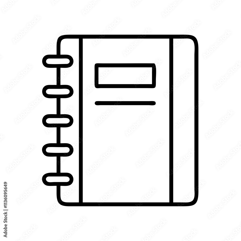 notebook icon, back to school line art, education icon - simple black line art icon of notebook, symbolizing back to school celebrations. education vector art. notebook icon, back to school line art, education icon - simple black line art icon of notebook, symbolizing back to school celebrations. education vector art.